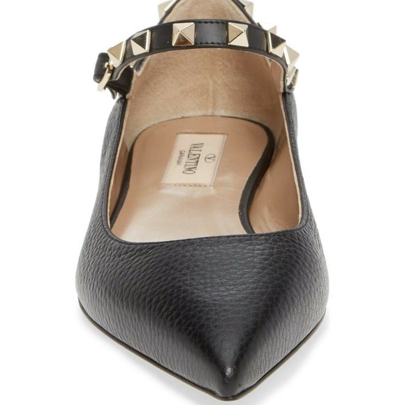 Rockstud Bow leather ballet flats in pink - Valentino  Valentino Garavani Rockstud Mary Jane Shoes 35
